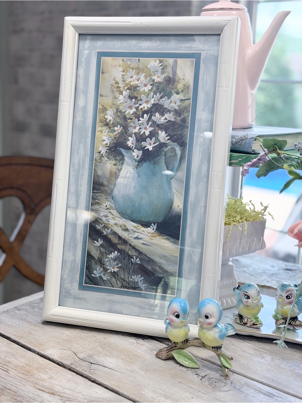 Vintage George Bjorkland MCM Floral Framed Picture | Still Life | 70’s 80’s